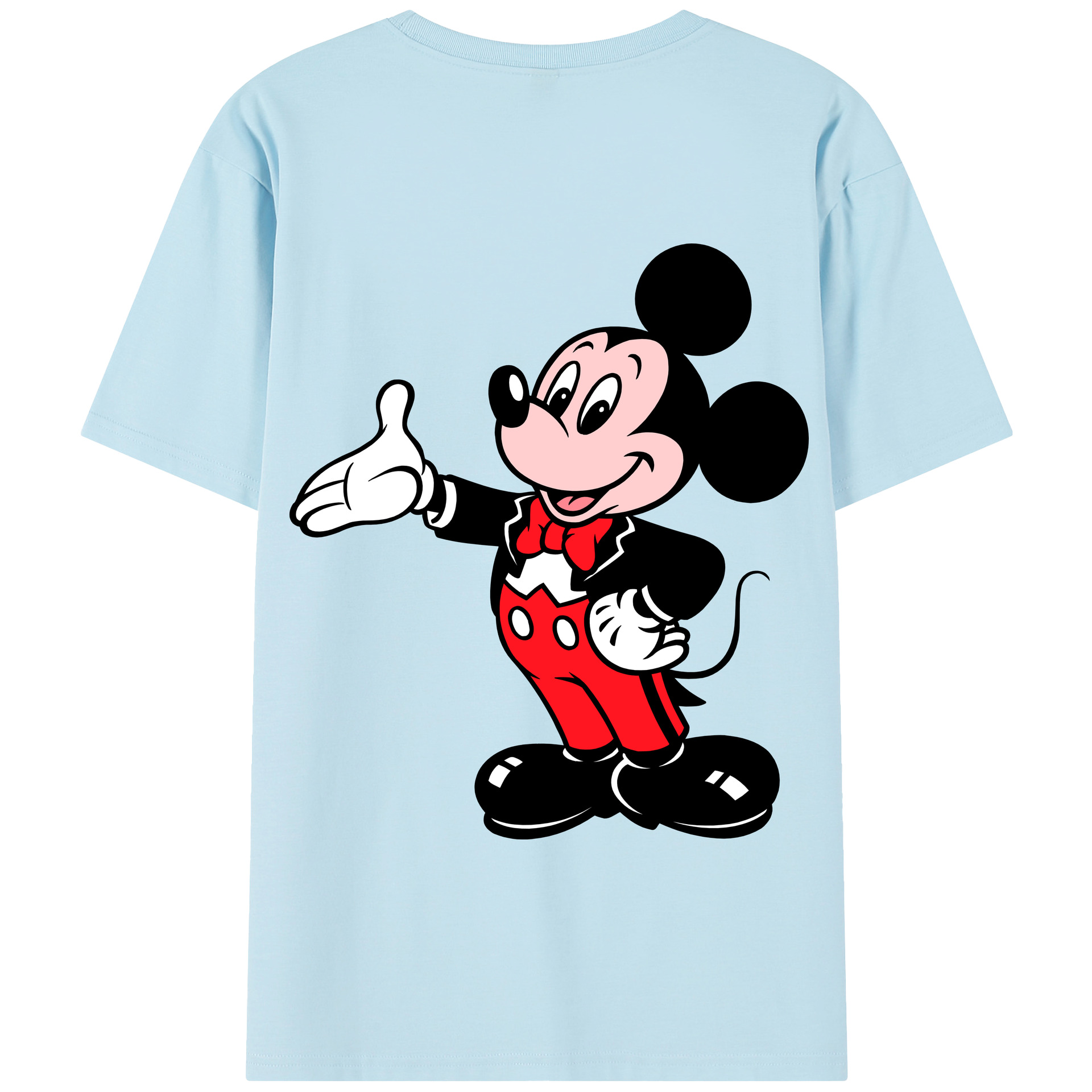 （画像用） ミッキーマウス Mickey Mouse 綿100％半袖Tシャツ（背面プリント）